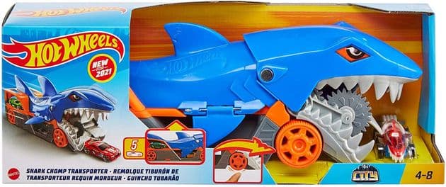 Игровой набор транспортер акула Hot Wheels Shark Chomp Transporter изображение 4