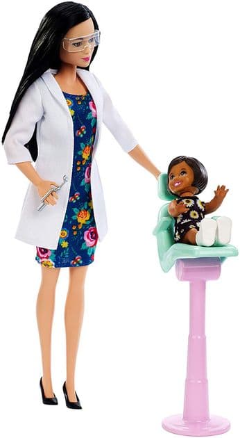 Игровой набор кукла Барби Стоматолог брюнетка Barbie Dentist Doll & Playset, Black Hair FXP17 изображение 4