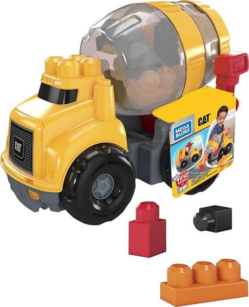 Конструктор Бетономешалка Mega Bloks CAT Cement Mixer with Big Building Blocks изображение 