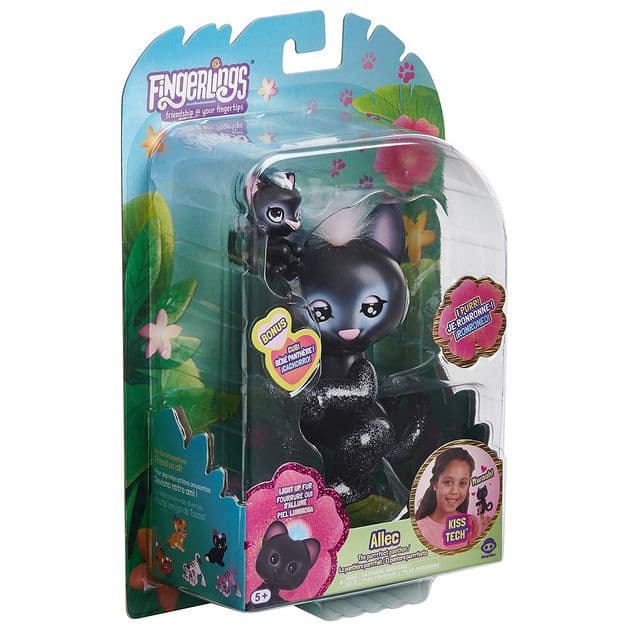 Интерактивная фигурка Фингерлингс Черная пантера WowWee Fingerlings Black Panther and Mini 3527 изображение 6