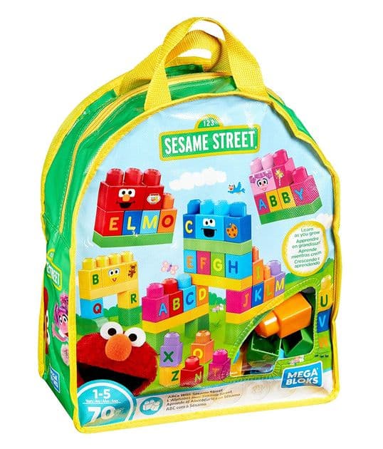 Развивающий игровой набор "Давайте строить" 70 дет Mega Bloks Lets Build Sesame Street Buildable Playset