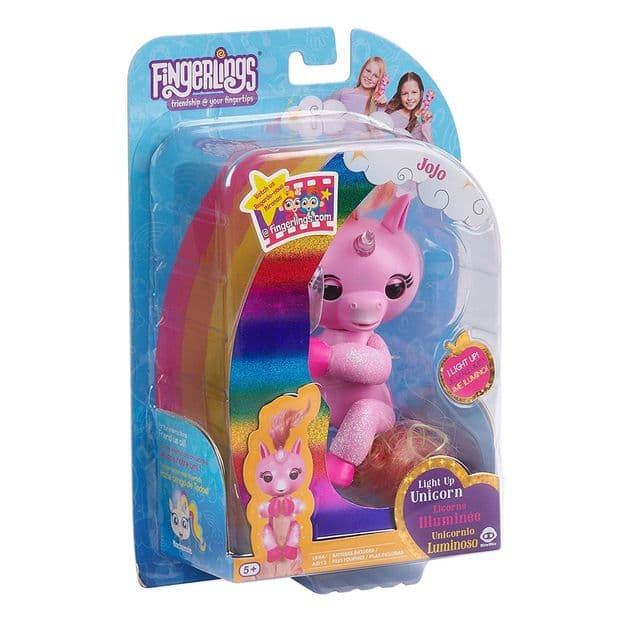 Интерактивный Светящийся Единорог - Джоджо Фингерлинг розовый Fingerlings Light Up Unicorn Jojo By WowWee фото 6