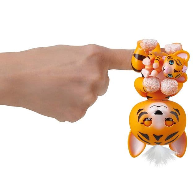 Интерактивная фигурка Фингерлингс Тигр Бенни WowWee Fingerlings Tiger and Mini - Benny and Kali 3521 изображение 4