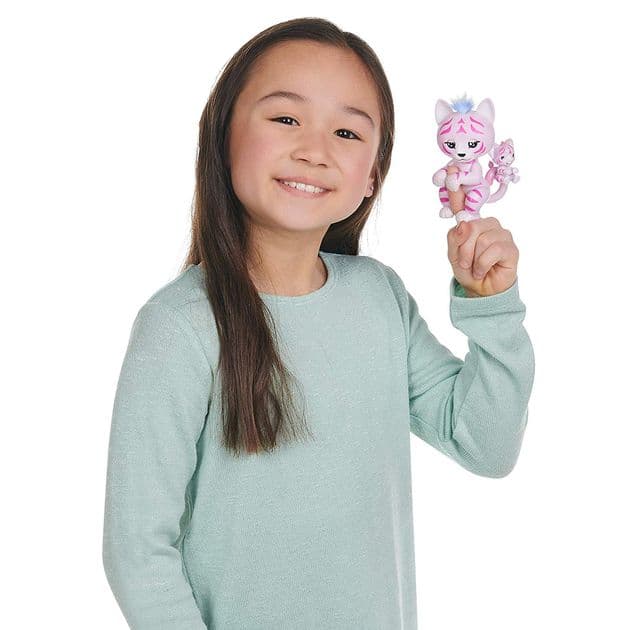 Интерактивная фигурка Фингерлингс Тигр Тилли WowWee Fingerlings Tiger and Mini - Tilly and Tammy 3522 изображение 3