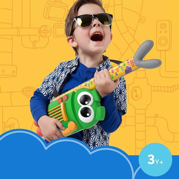 Музыкальная игрушка Гитара рок-звезды Фишер Прайс Fisher-Price Storybots A to Z Rock Star Guitar изображение