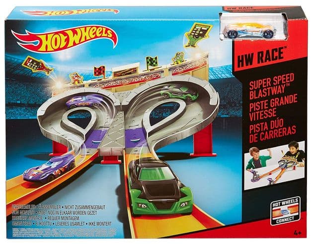 Трек Хот Вилс Безумные гонки Hot Wheels Super Speed Blastway Track Set CDL49 изображение 1