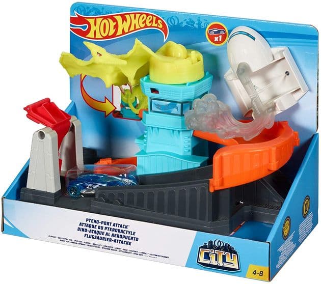 Набор Хот Вилс Монстры в городе Птеро Атака Hot Wheels Ptero Port Attack Playset GBF94 изображение 2