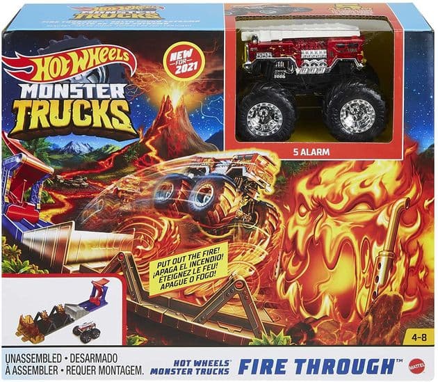 Игровой набор Хот Вилс Monster Trucks Fire Through изображение 2