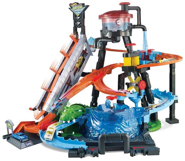 Трек Водонапорная башня серии Измени цвет Hot Wheels Ultimate Gator Car Wash Playset FTB67 изображение 1
