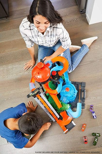 Трек Водонапорная башня серии Измени цвет Hot Wheels Ultimate Gator Car Wash Playset FTB67 изображение 3