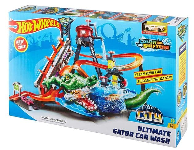 Трек Водонапорная башня серии Измени цвет Hot Wheels Ultimate Gator Car Wash Playset FTB67 изображение 6