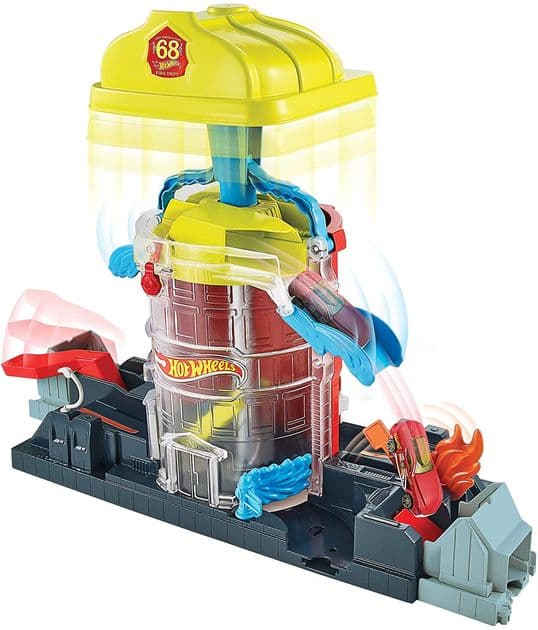 Трек Хот Вилс Пожарная станция Hot Wheels City Super City Fire изображение 3