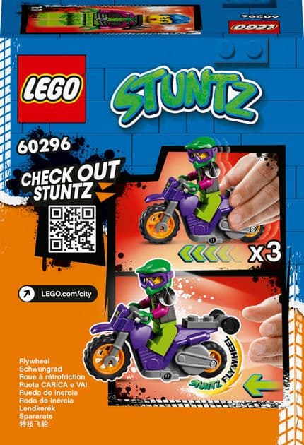 Конструктор Лего Каскадерский мотоцикл для становления дыбом Lego City Stuntz (14 дет) 60296 изображение 1