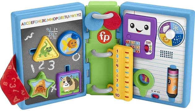 Развивающая книжка Фишер Прайс Fisher-Price Laugh & Learn Schoolbook изображение 