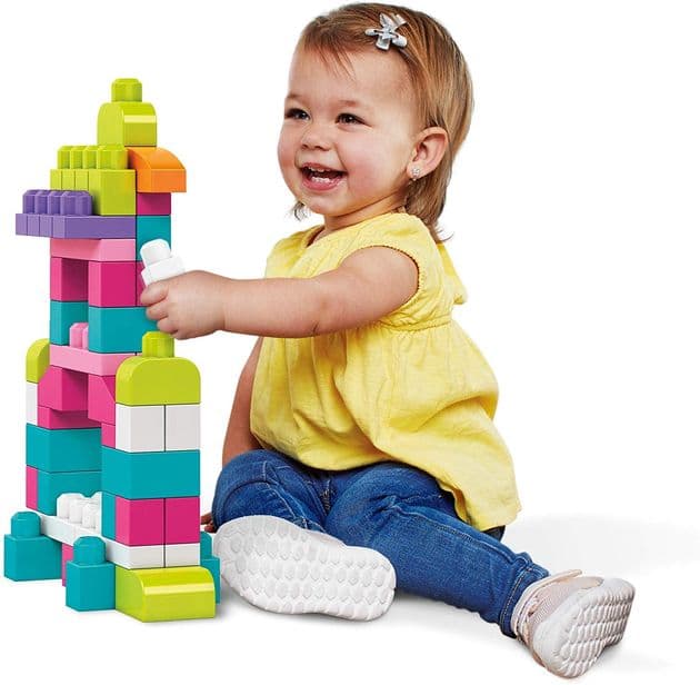 Классический конструктор для девочек в мешке, Mega Bloks First Builders Big Building Bag DCH62 изображение 3