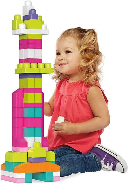 Классический конструктор для девочек в мешке, Mega Bloks First Builders Big Building Bag DCH62 изображение 4