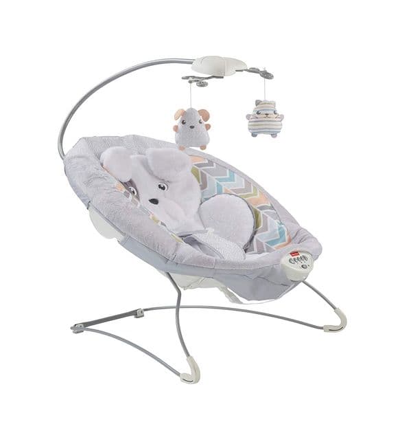 Кресло-шезлонг с мобилем Мой маленький щенок Fisher-Price Deluxe Bouncer Sweet Dreams Snugapuppy DTH04 изображение 1