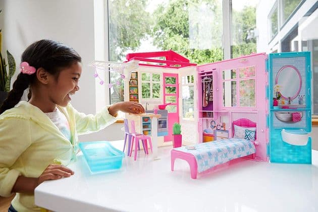 Кукольный дом для Барби Портативный Barbie Doll House Playset, Multicolor