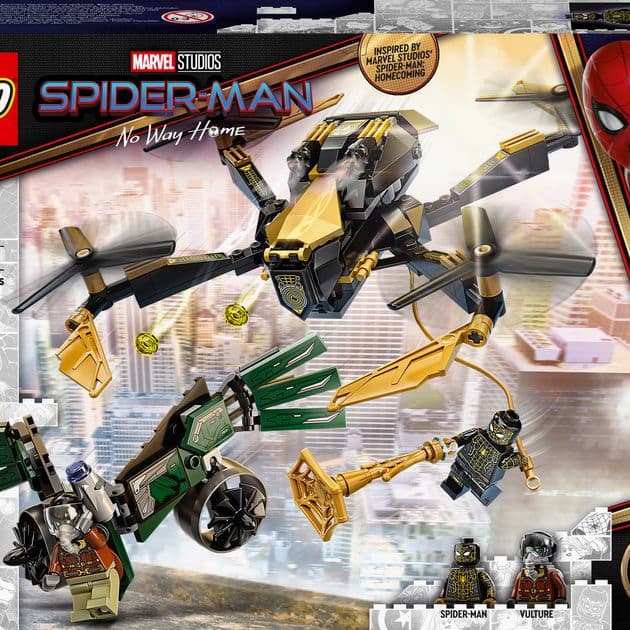 Конструктор Лего Дуэль дронов Человека-Паука Lego (198 дет) Super Heroes Marvel 76195 изображение 