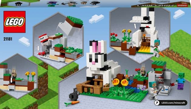 Конструктор Лего Кроличье ранчо Майнкрафт Lego Minecraft (340 дет) изображение 2