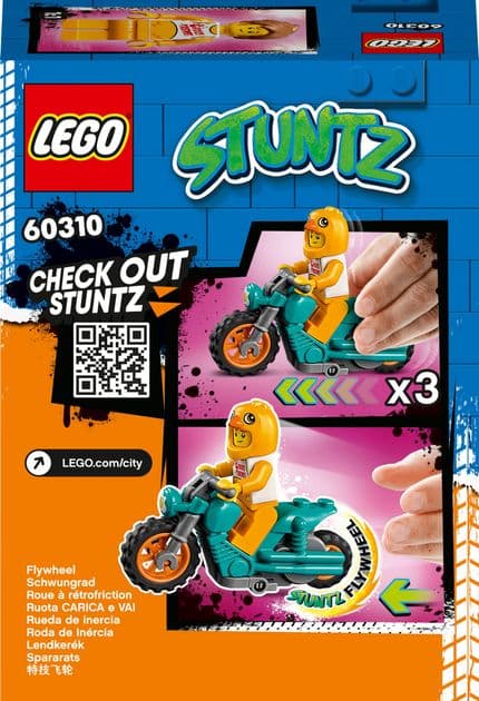 Конструктор Лего Трюковый мотоцикл с цыпленком Lego City Stuntz (10 дет) изображение 3