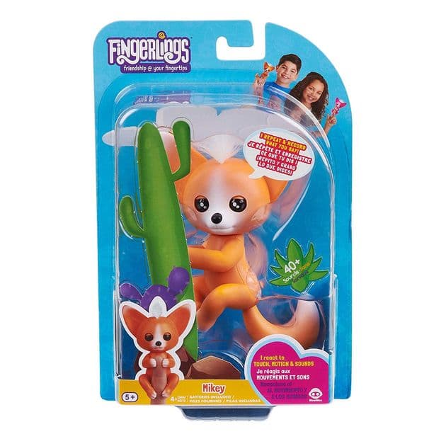 Интерактивная лиса Мики Фингерлингс оранжевая WowWee Fingerlings - Interactive Baby Fox - Mikey 3571 изображение 5