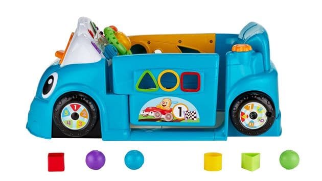 Развивающий центр, машинка, сортер Смейся и учись голубая Fisher-Price Laugh Learn Smart Stages Crawl Around Car изображение 10