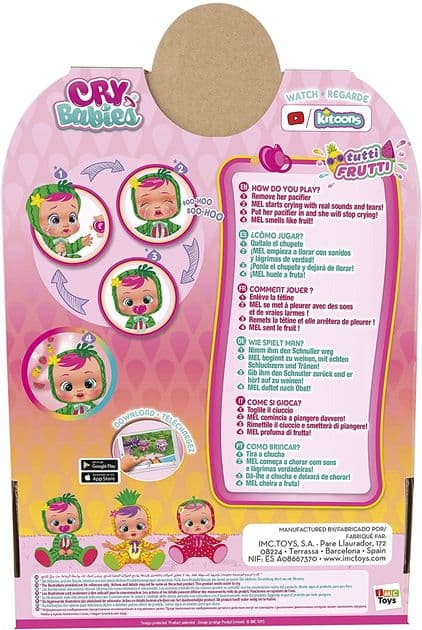 Интерактивный пупс Плакса Мэл Арбузик Cry Babies Tutti Frutti Mel изображение 3