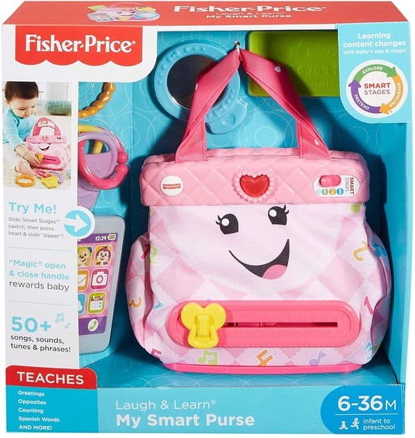 Интерактивная игрушка Моя умная сумочка Фишер Прайс Fisher-Price Laugh & Learn My Smart Purse изображение 4