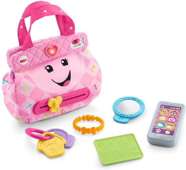 Интерактивная игрушка Моя умная сумочка Фишер Прайс Fisher-Price Laugh & Learn My Smart Purse изображение 7