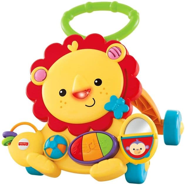 Музыкальные Ходунки-Толкатель Лев Фишер Прайс Fisher-Price Musical Lion Walker изображение 