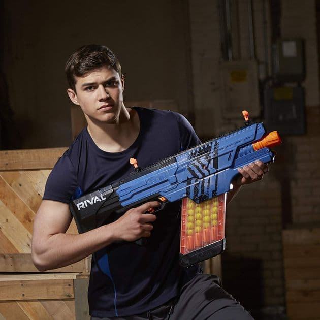 Бластер Нерф Райвал Хаос синий Nerf Rival Khaos MXVI-4000 Blaster (Blue) B3860 изображение 7