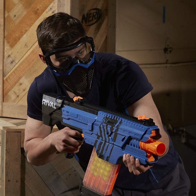 Бластер Нерф Райвал Хаос синий Nerf Rival Khaos MXVI-4000 Blaster (Blue) B3860 изображение 8