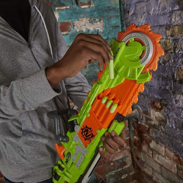 Бластер Нерф Зомби Страйк Бензопила Ударный мозг Nerf Zombie Strike Brainsaw Blaster B3569 изображение 4