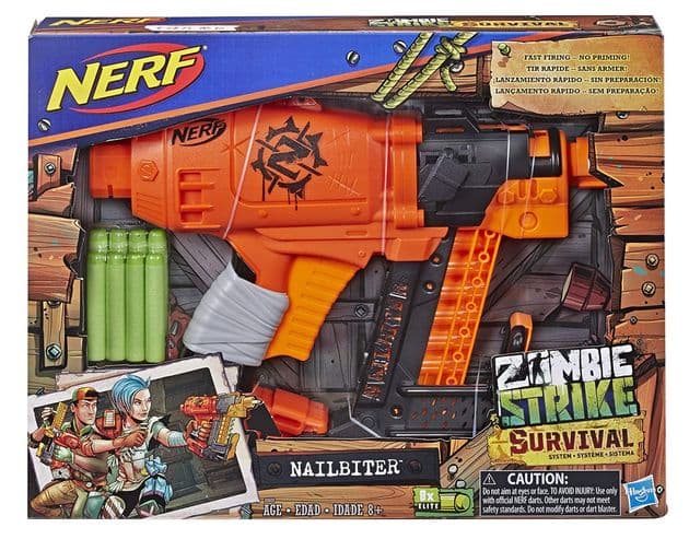 Бластер Нерф Зомби Страйк Гвоздомет Nerf Zombie Strike Nailbiter E2672 изображение 1