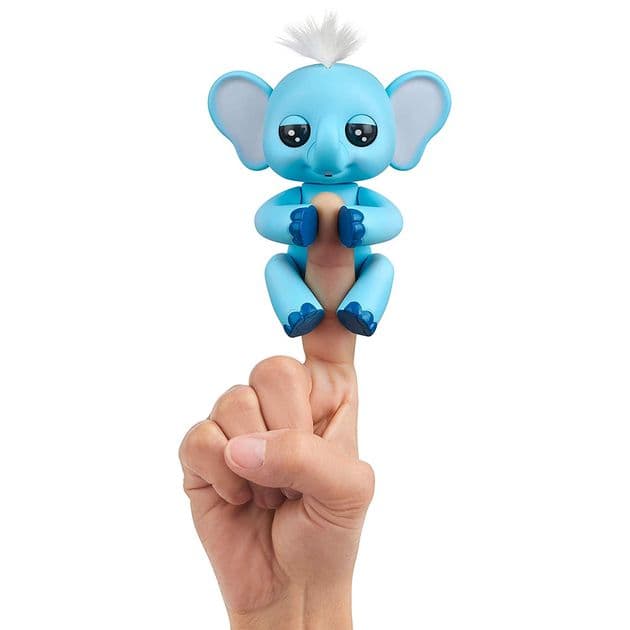 Интерактивная фигурка слоненок Грей Фингерлингс WowWee Fingerlings Baby Elephant Gray 3596 изображение 1