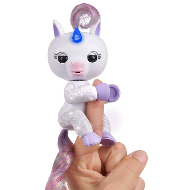 Интерактивный Светящийся Единорог - Макензи фингерлинг белый Fingerlings Light Up Unicorn Mackenzie WowWee