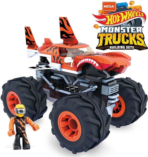 Конструктор Хот Вилс внедорожник Тигровая Акула Mega Construx Hot Wheels Tiger Shark Monster Truck изображение 1