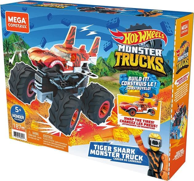 Конструктор Хот Вилс внедорожник Тигровая Акула Mega Construx Hot Wheels Tiger Shark Monster Truck изображение 2