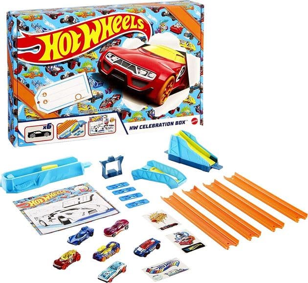 Трек Хот Вилс Подарочный набор с сюрпризами и 6-ю машинками Hot Wheels изображение 
