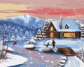 Картина за номерами Сніжна прогулянка Ідейка 40х50см KHO6304