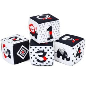 Дитячі розвиваючі м’які кубики 4 шт. Limo Toy 9151A