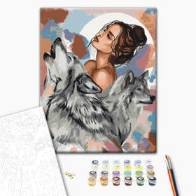 Картина за номерами Вовчиці Brushme 40x50 см BS53906