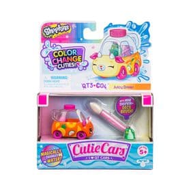 Фото3 Мини-машинка SHOPKINS CUTIE CARS S3 серии "МЕНЯЕМ ЦВЕТ" - СОЧНЫЙ-СЕДАН (с мини-шоп. и кисточкой) Каталог