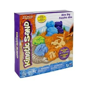 Фото6 Набор песка для детского творчества - KINETIC SAND DINO (голубой , коричневый, аксессуары, 340 г) Каталог