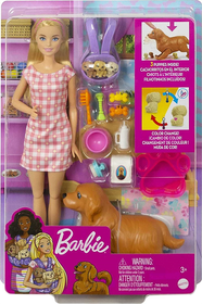 Barbie Doll with Mommy Dog and Newborn Puppies зображення 3