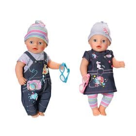 Фото3 Набор одежды для куклы BABY BORN - ДЖИНСОВОЕ НАСТРОЕНИЕ  (2 в ассорт.) Каталог