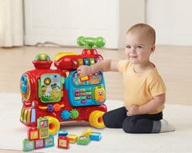 Ходунки-каталка Алфавитный поезд красный VTech Sit-to-Stand Ultimate Alphabet Train 80-181900 фото 6