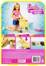 Игровой набор кукла Барби блондинка с собакой и новорожденными щенками Barbie Newborn Pups Doll & Pets FDD43