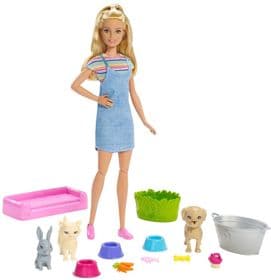 Игровой набор Барби Купай и играй Уход за животными изображение 5